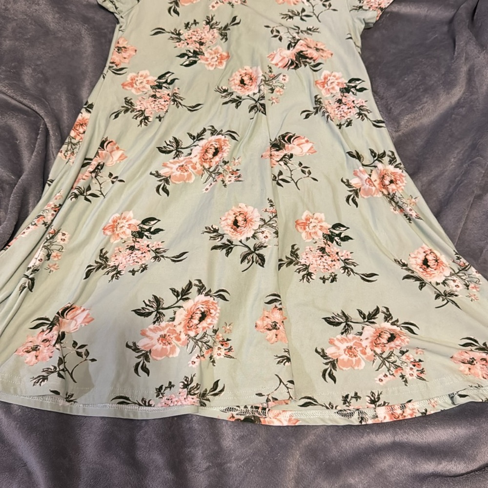Rue 21 Floral Dress Small Green - Picture 4 of 7